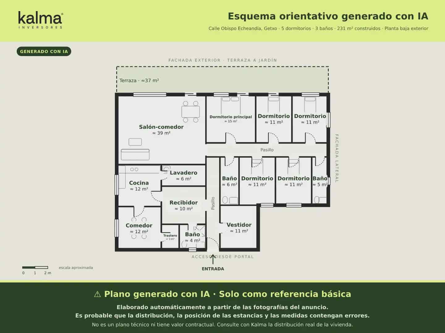 5 camera da letto Appartamento in vendita in Getxo - 150.000 € (Rif: 10030927)