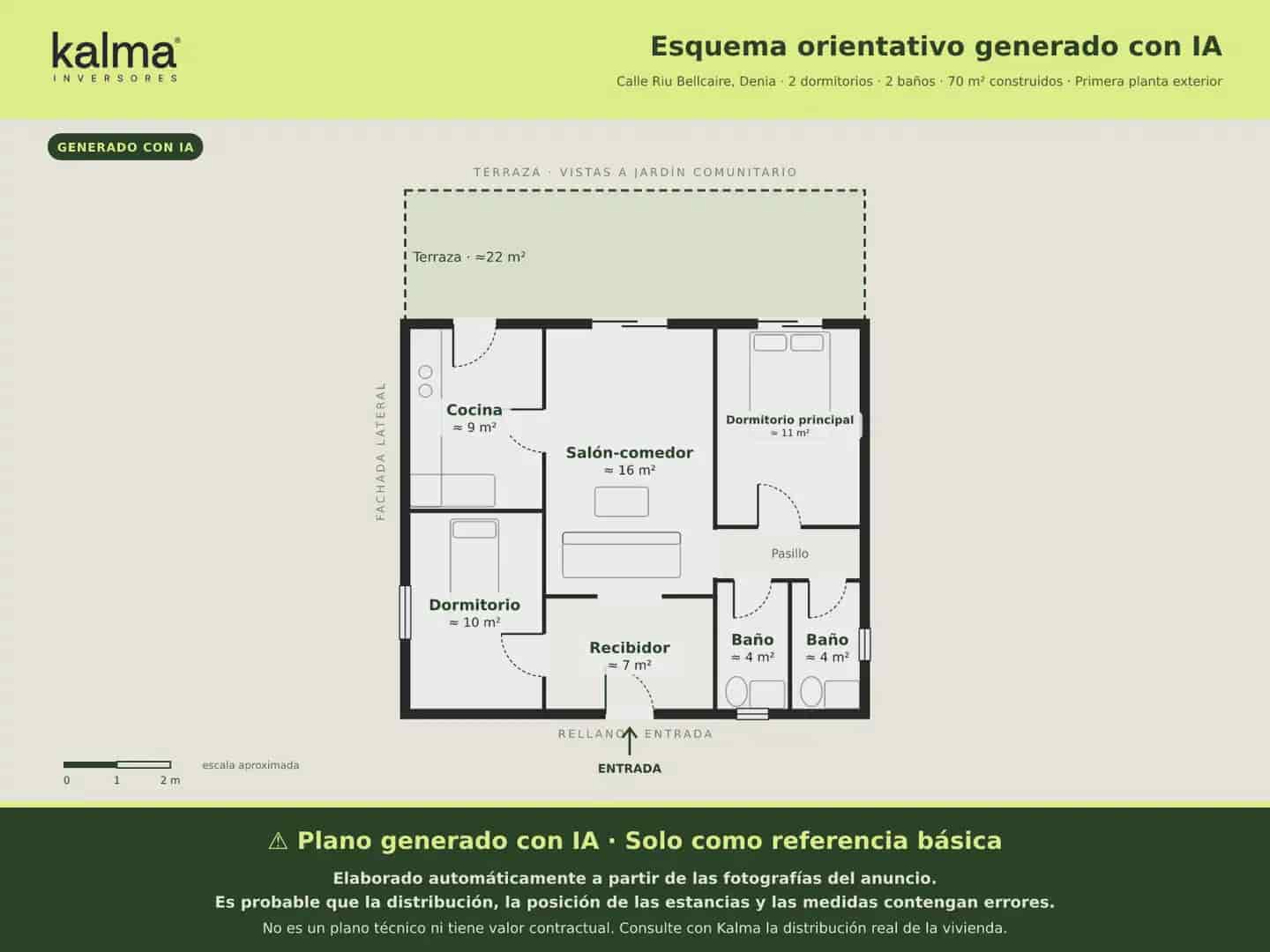 2 bedroom Flat for sale in Denia with pool garage - € 240,000 (Ref: 10045665)