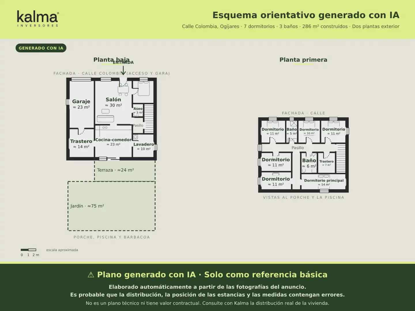 7 bedroom Villa for sale in Ogijares with pool garage - € 276,389 (Ref: 10051948)