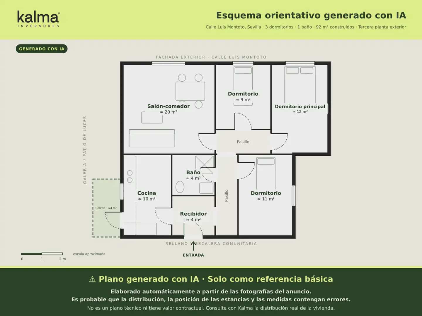 3 Zimmer Wohnung zu verkaufen in Sevilla Stadt mit Garage - 399.860 € (Ref: 10183210)