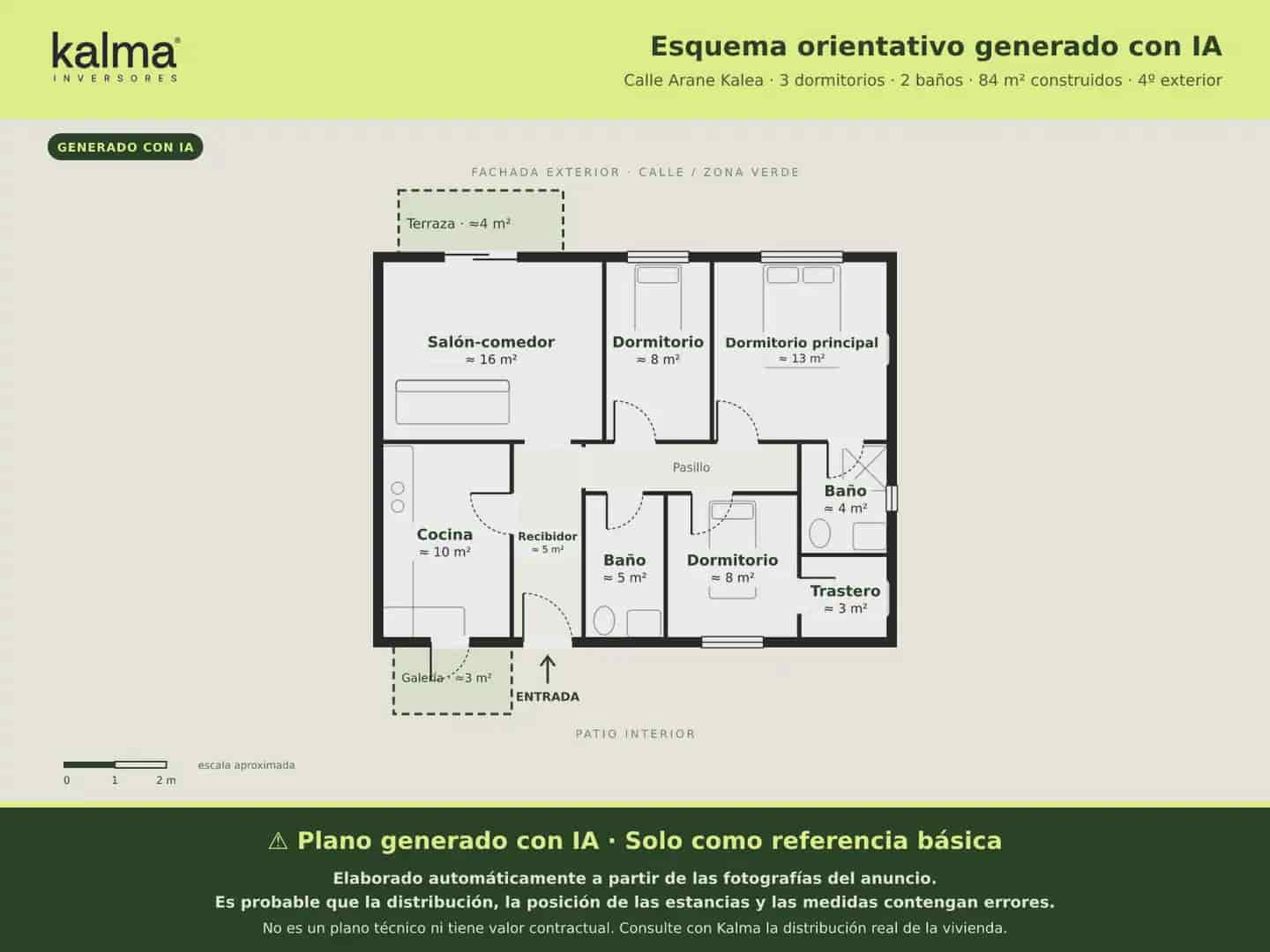 3 slaapkamer Flat te koop in Bilbao - € 161.075 (Ref: 9981090)