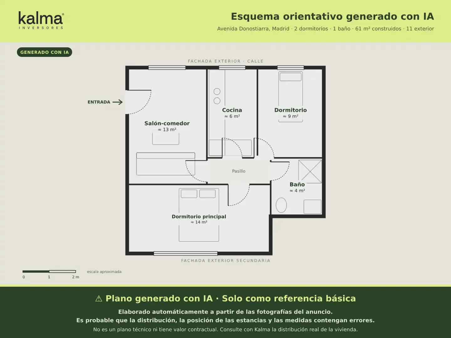 2 bedroom Flat for sale in Madrid city - € 297,193 (Ref: 9981125)
