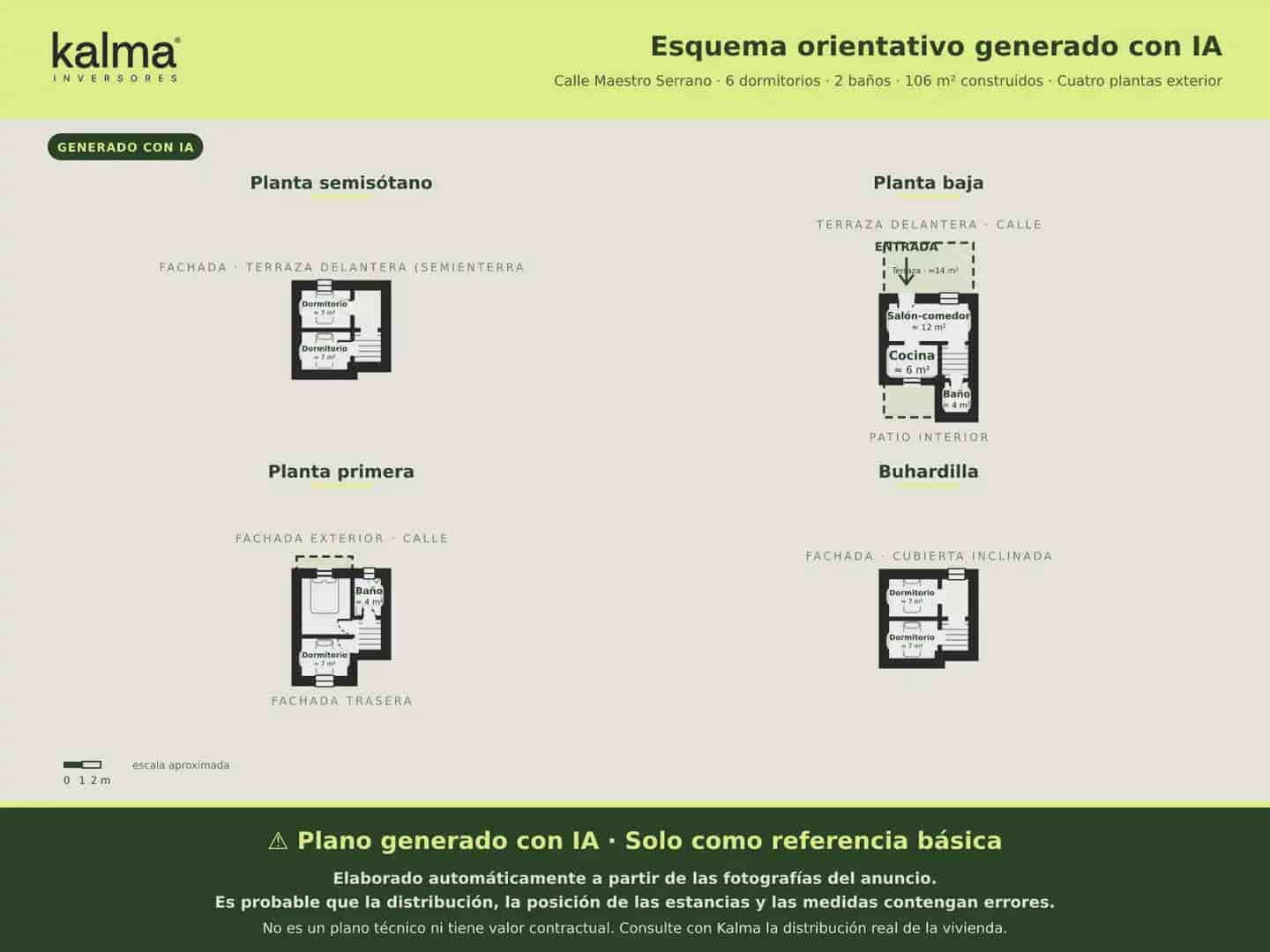 6 slaapkamer Rijtjeshuis te koop in Malaga stad met garage - € 285.373 (Ref: 9981172)