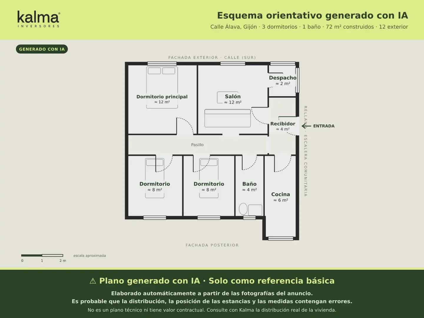 3 bedroom Flat for sale in Gijon - € 95,000 (Ref: 9981193)