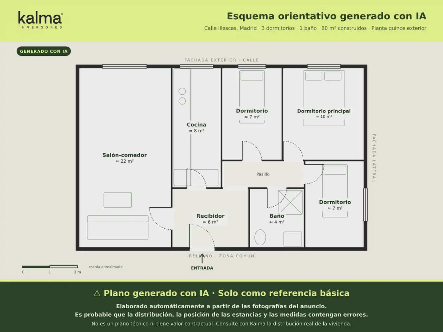 3 slaapkamer Flat te koop in Madrid stad - € 226.000 (Ref: 9981195)