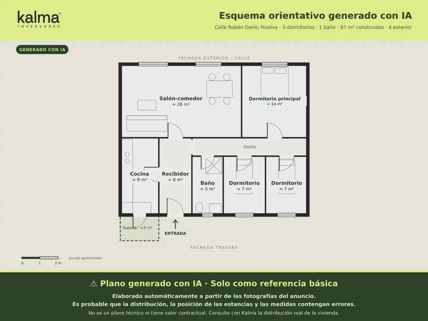 3 Zimmer Wohnung zu verkaufen in Huelva Stadt - 34.356 € (Ref: 9981220)