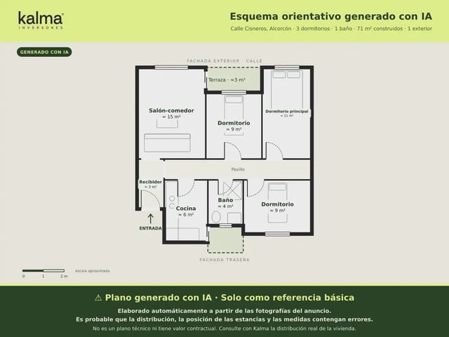 3 camera da letto Appartamento in vendita in Alcorcón - 249.000 € (Rif: 9981221)