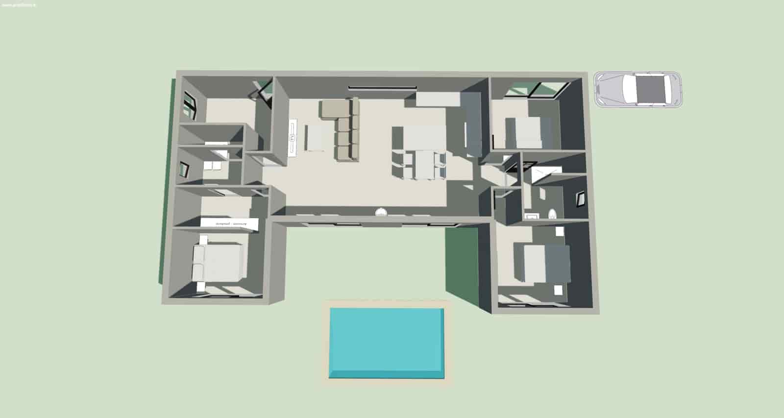 3 sypialnia Dom na sprzedaż w Pinoso z basenem garażem - 287 925 € (Ref: 10163800)