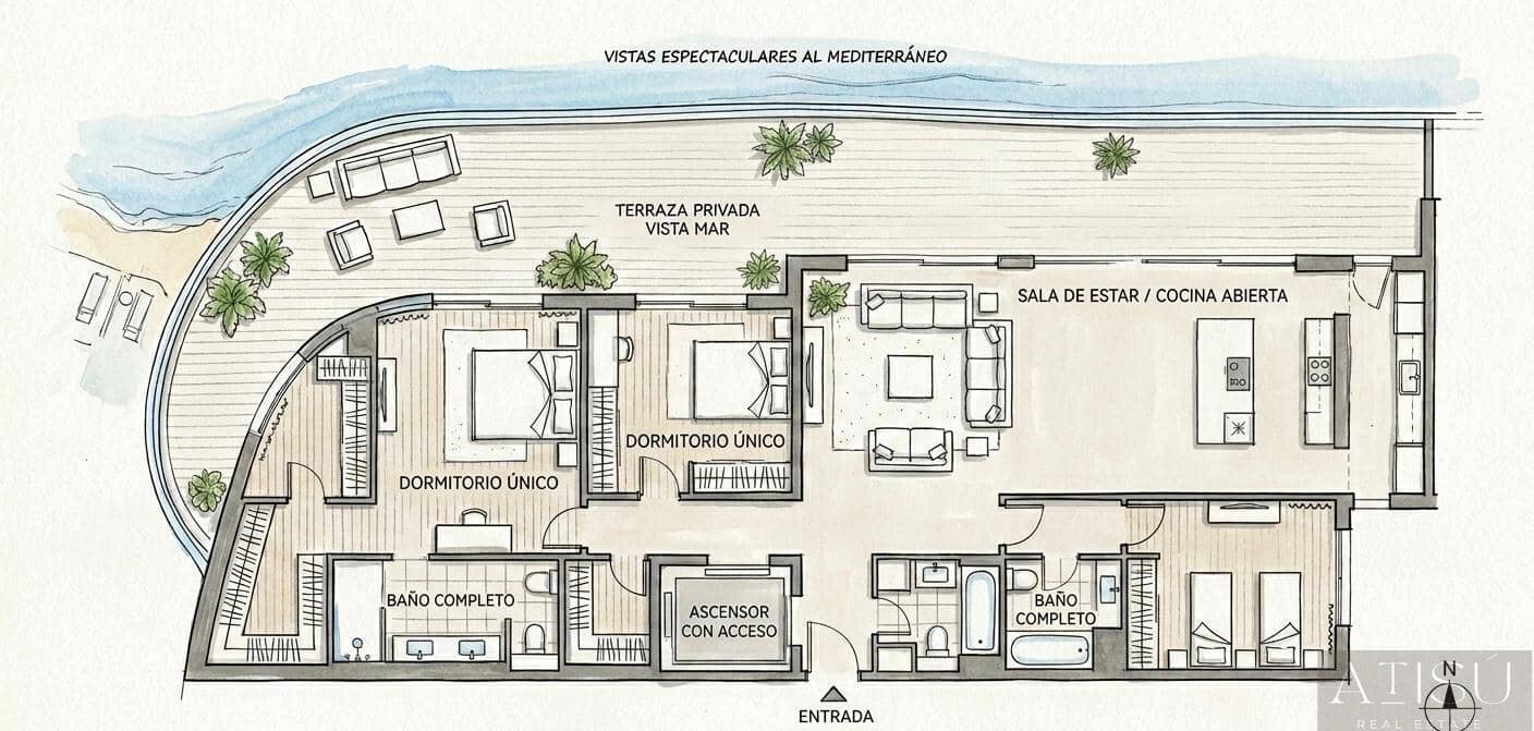 3 bedroom Flat for sale in Benidorm with pool garage - € 599,000 (Ref: 9894814)