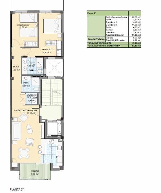 2 Zimmer Wohnung zu verkaufen in Elche / Elx mit Pool - 250.000 € (Ref: 10055636)