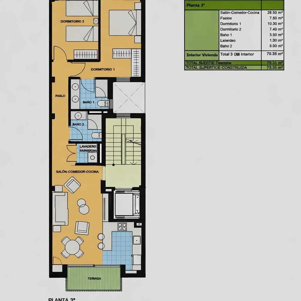 2 Zimmer Wohnung zu verkaufen in Elche / Elx mit Pool - 250.000 € (Ref: 10055636)