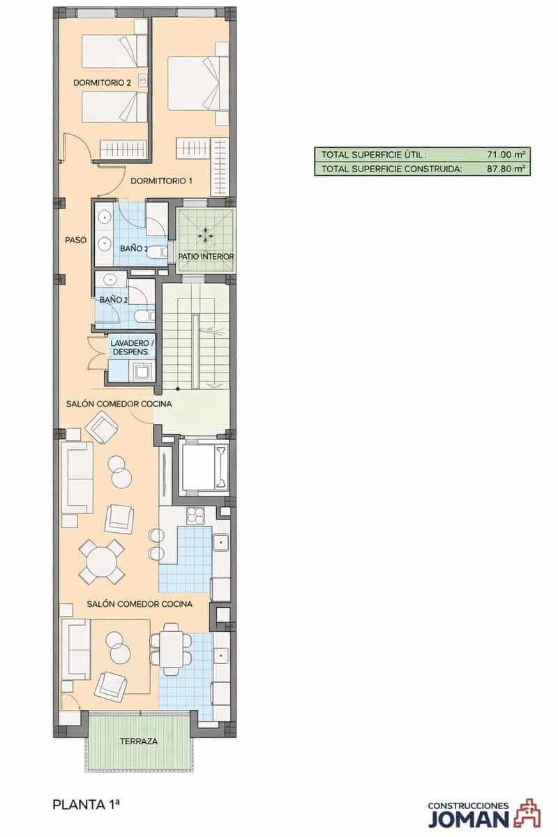 2 Zimmer Wohnung zu verkaufen in Elche / Elx mit Pool - 250.000 € (Ref: 10055636)