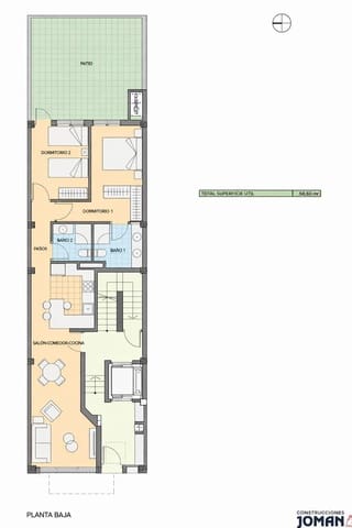 2 Zimmer Wohnung zu verkaufen in Elche / Elx mit Pool - 250.000 € (Ref: 10055636)