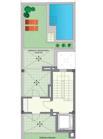 2 Zimmer Wohnung zu verkaufen in Elche / Elx mit Pool - 250.000 € (Ref: 10055636)