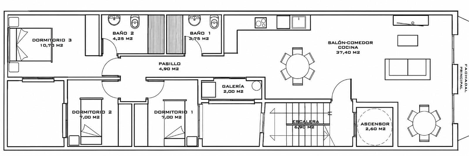3 Zimmer Wohnung zu verkaufen in Elche / Elx - 210.000 € (Ref: 10055637)
