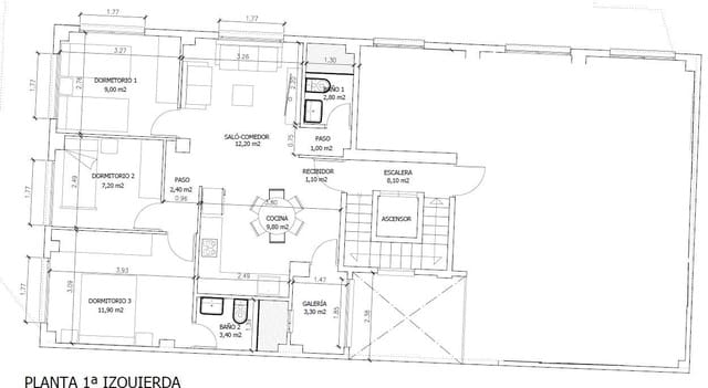 3 Zimmer Wohnung zu verkaufen in Elche / Elx - 215.000 € (Ref: 10059237)