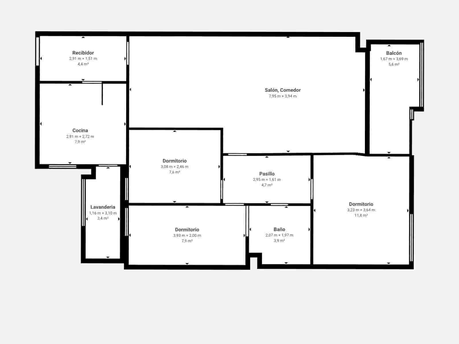 3 camera da letto Appartamento in vendita in Barcelona citta - 290.000 € (Rif: 10005742)