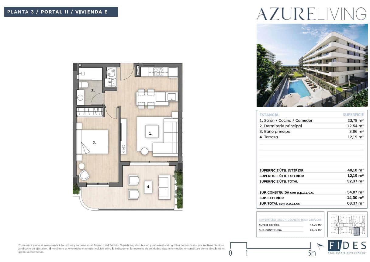 1 soverom Leilighet til salgs i Torre del Mar med svømmebasseng garasje - € 302 925 (Ref: 10046077)