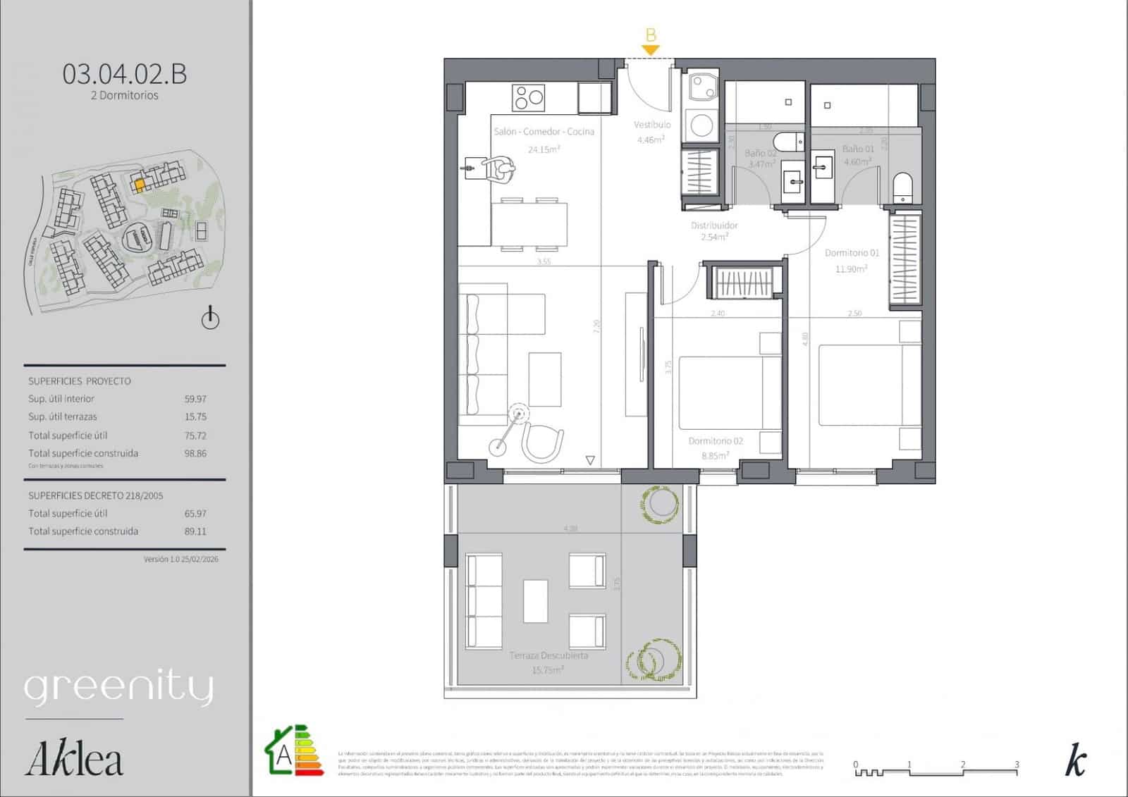 Apartamento de 2 habitaciones en El Faro en venta con piscina garaje - 403.000 € (Ref: 10060918)