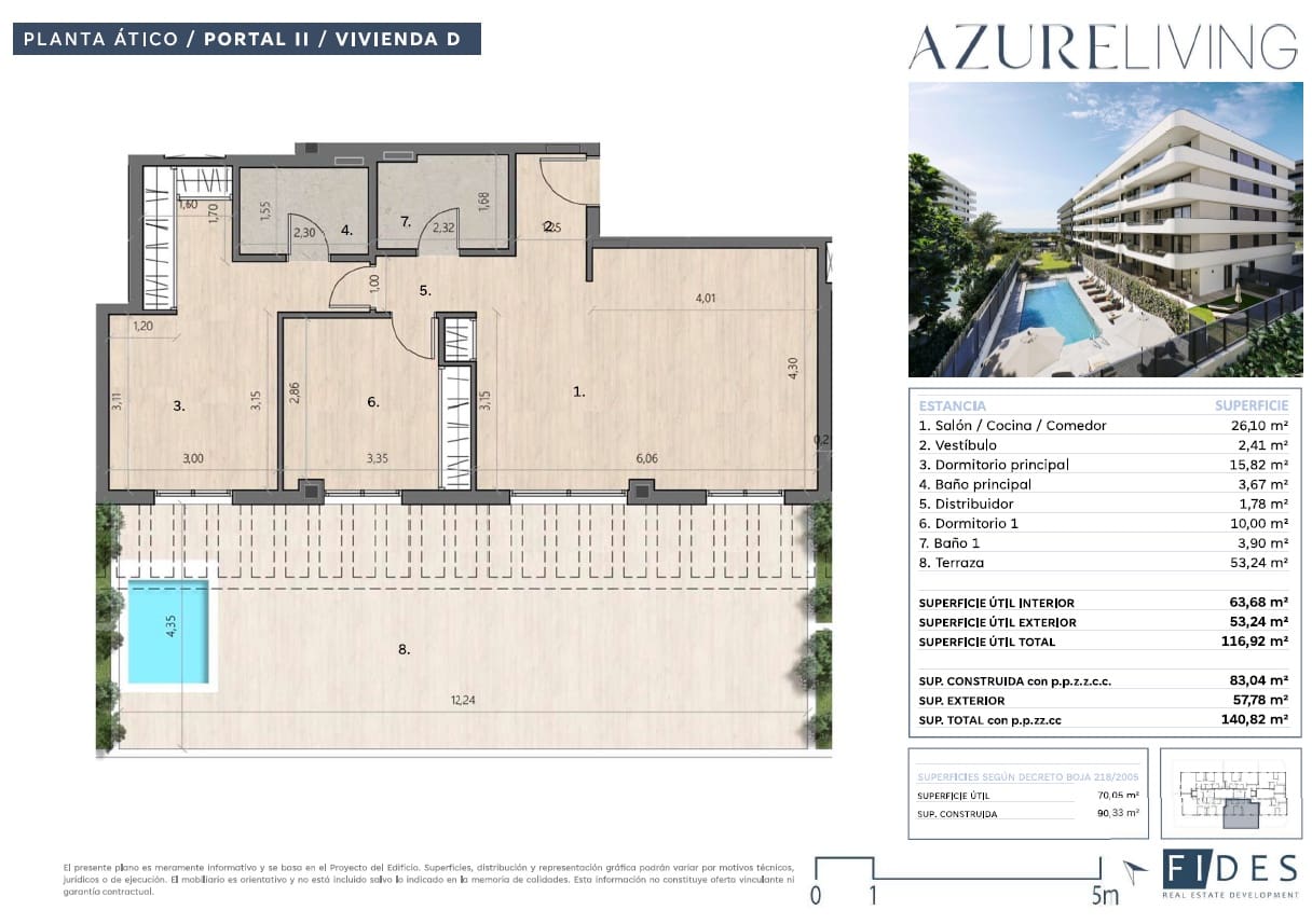2 sovrum Takvåning till salu i Torre del Mar med pool garage - 555 330 € (Ref: 9956423)