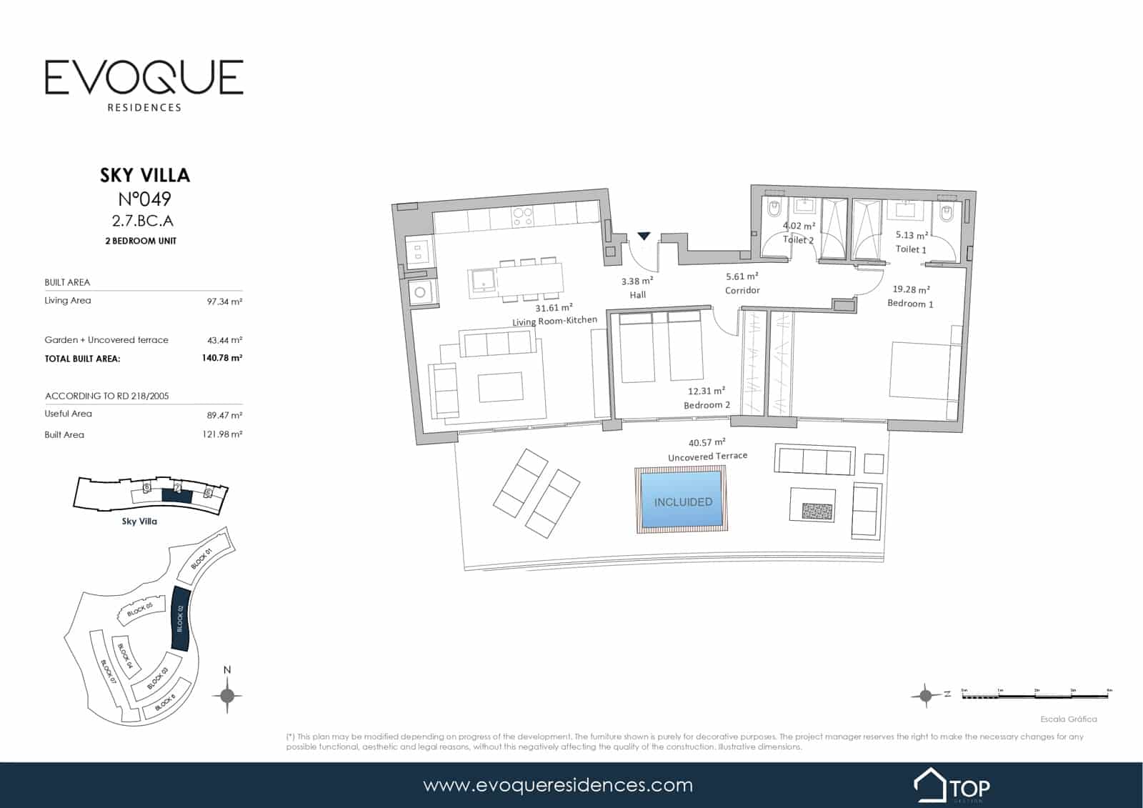 2 quarto Penthouse para venda em Fuengirola com piscina garagem - 720 000 € (Ref: 9956433)