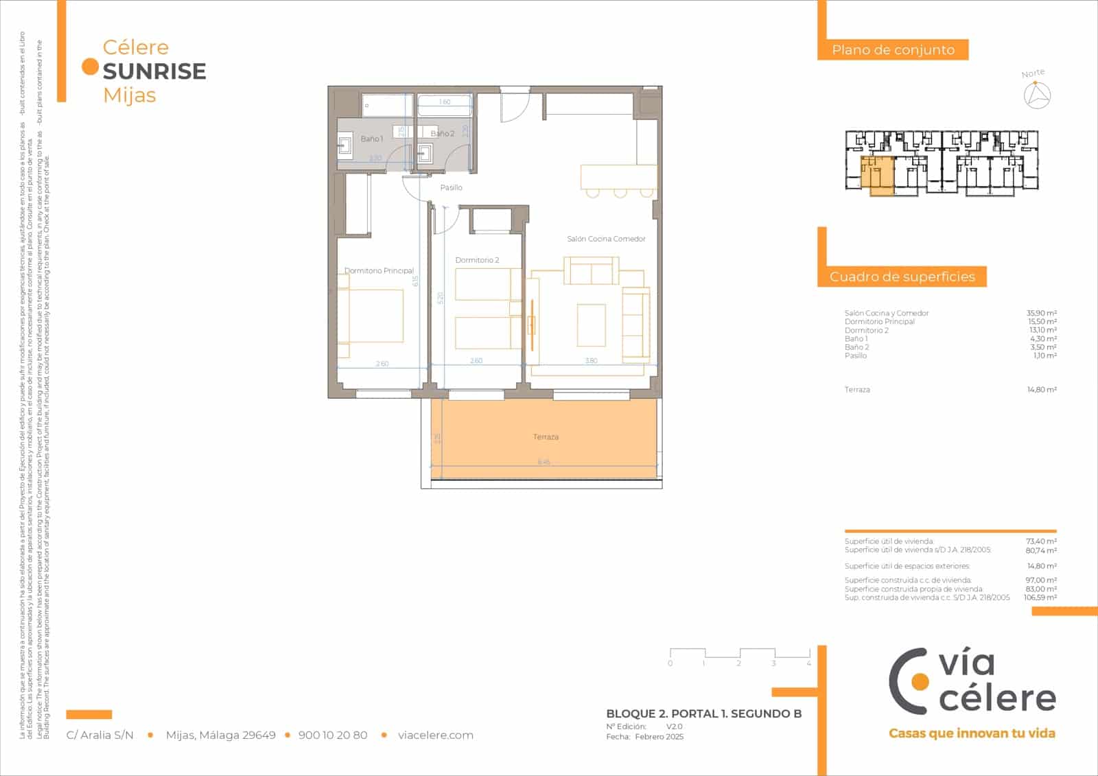 2 slaapkamer Penthouse te koop in Mijas Costa met zwembad garage - € 438.000 (Ref: 9956451)