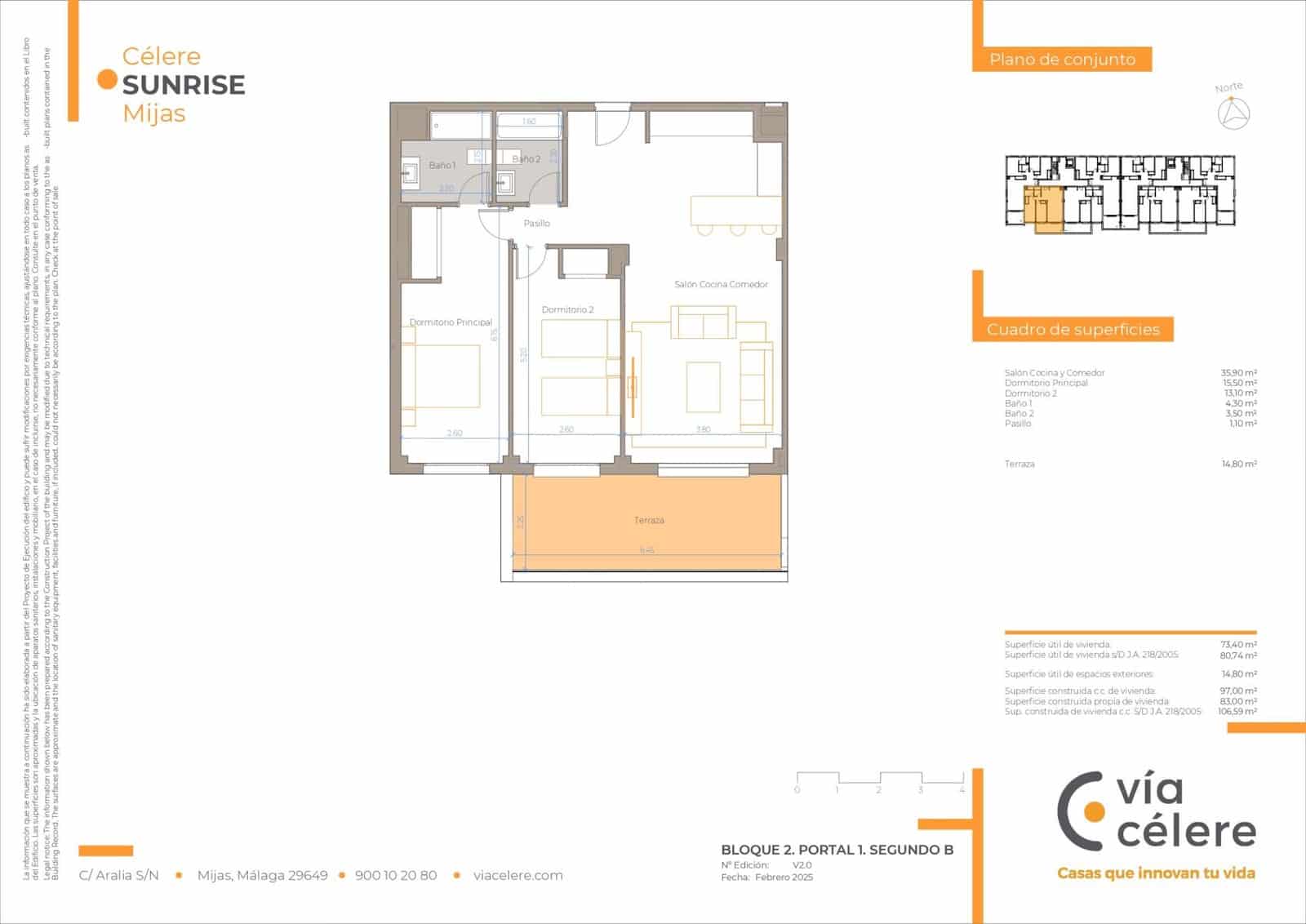 2 bedroom Flat for sale in Mijas Costa with pool garage - € 438,000 (Ref: 9956451)