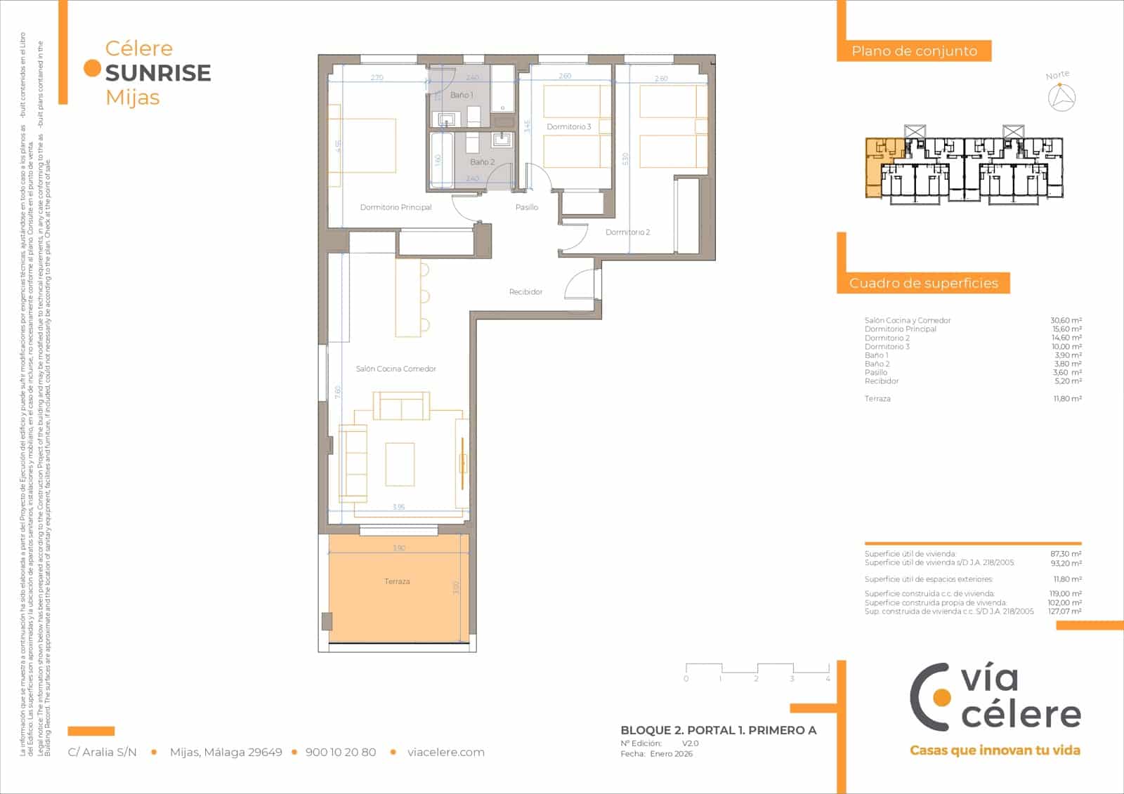 3 Zimmer Apartment zu verkaufen in Mijas Costa mit Pool Garage - 463.200 € (Ref: 9956452)