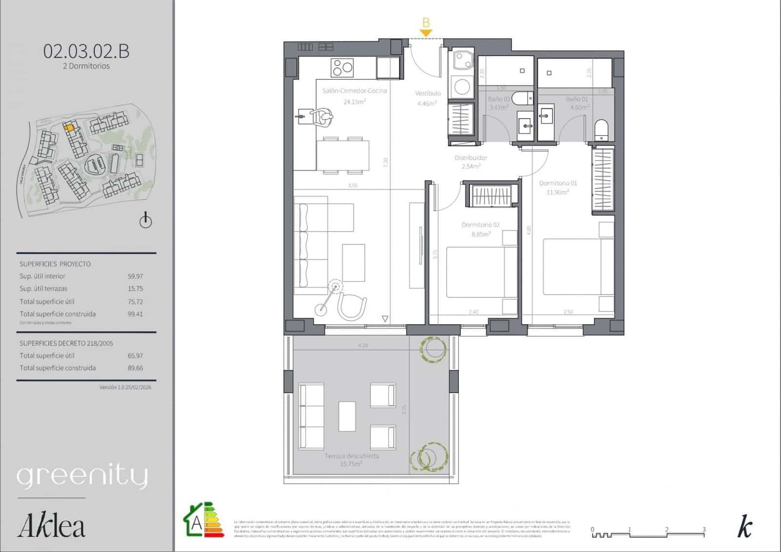 2 soverom Leilighet til salgs i El Faro med svømmebasseng garasje - € 382 000 (Ref: 9956458)
