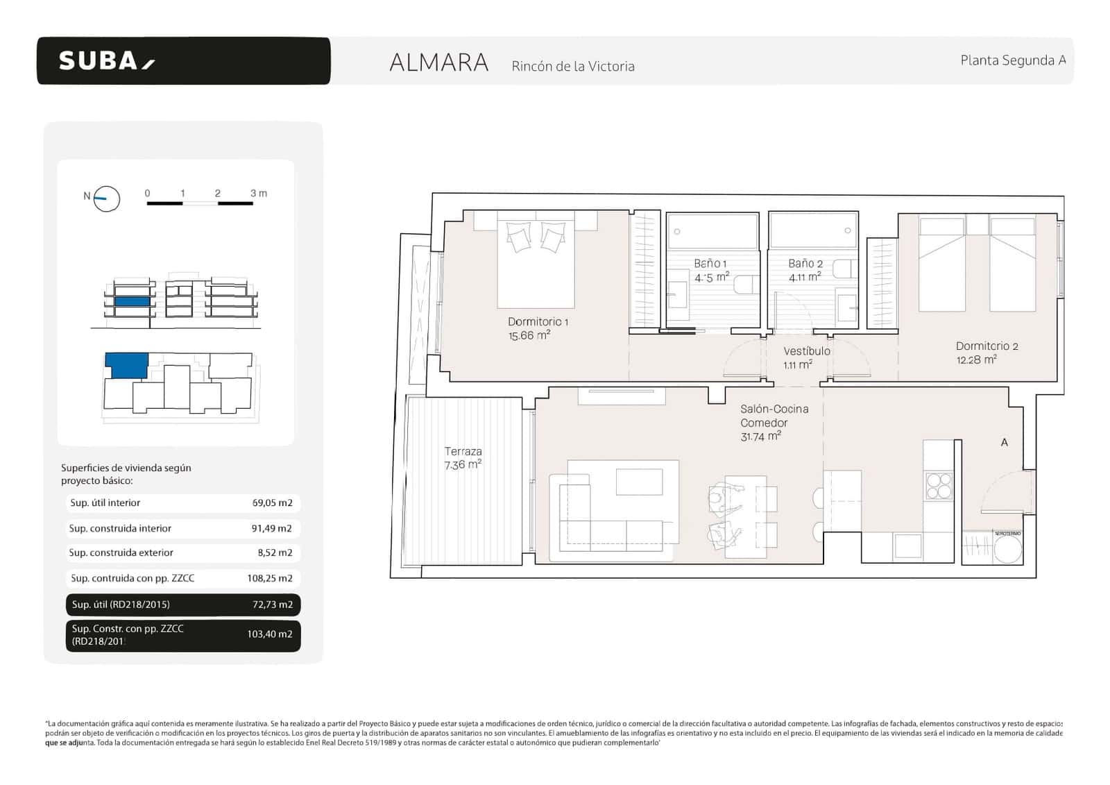 2 sypialnia Apartament na sprzedaż w Torre de Benagalbon z basenem garażem - 502 000 € (Ref: 9956462)