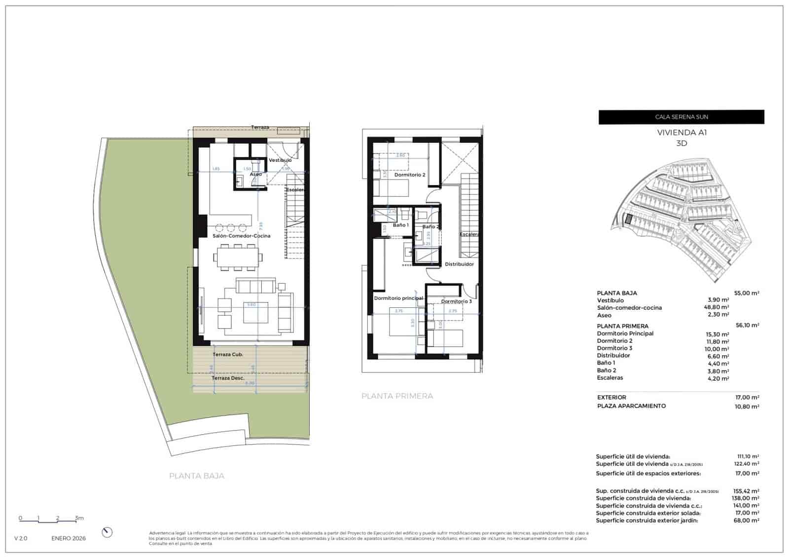 3 bedroom Townhouse for sale in La Cala de Mijas with pool garage - € 738,000 (Ref: 9956481)
