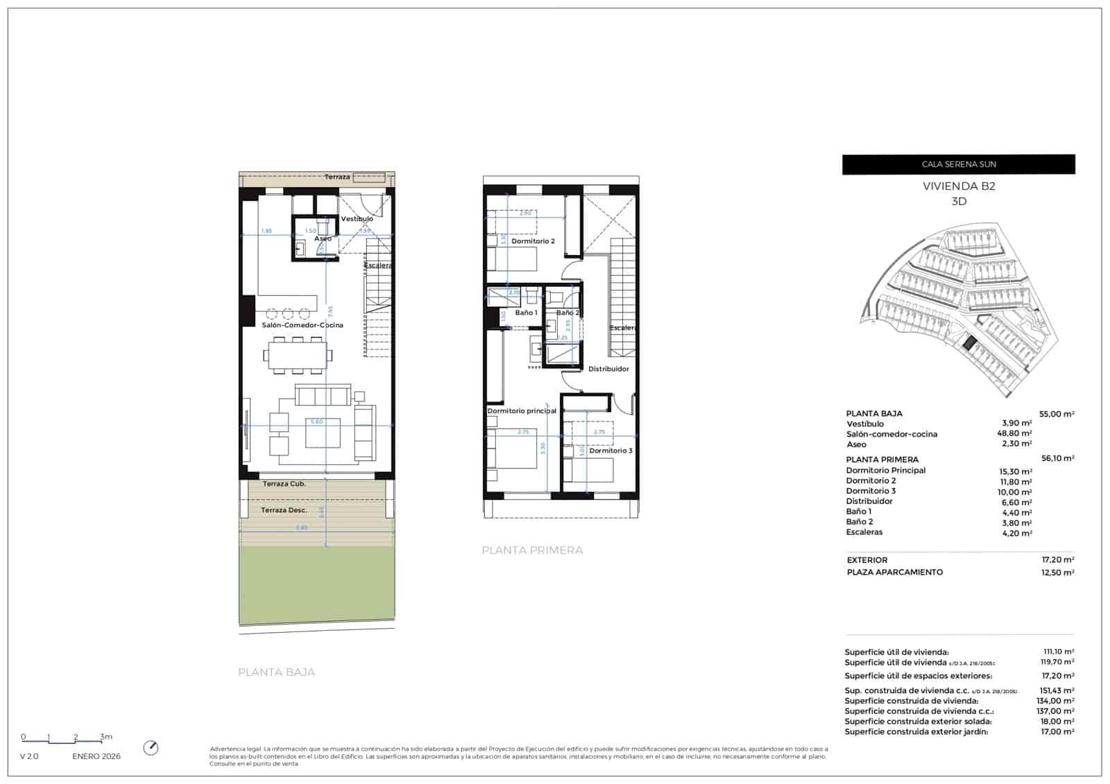 3 soveværelse Rækkehus til salg i La Cala de Mijas med swimmingpool garage - € 676.000 (Ref: 9956483)