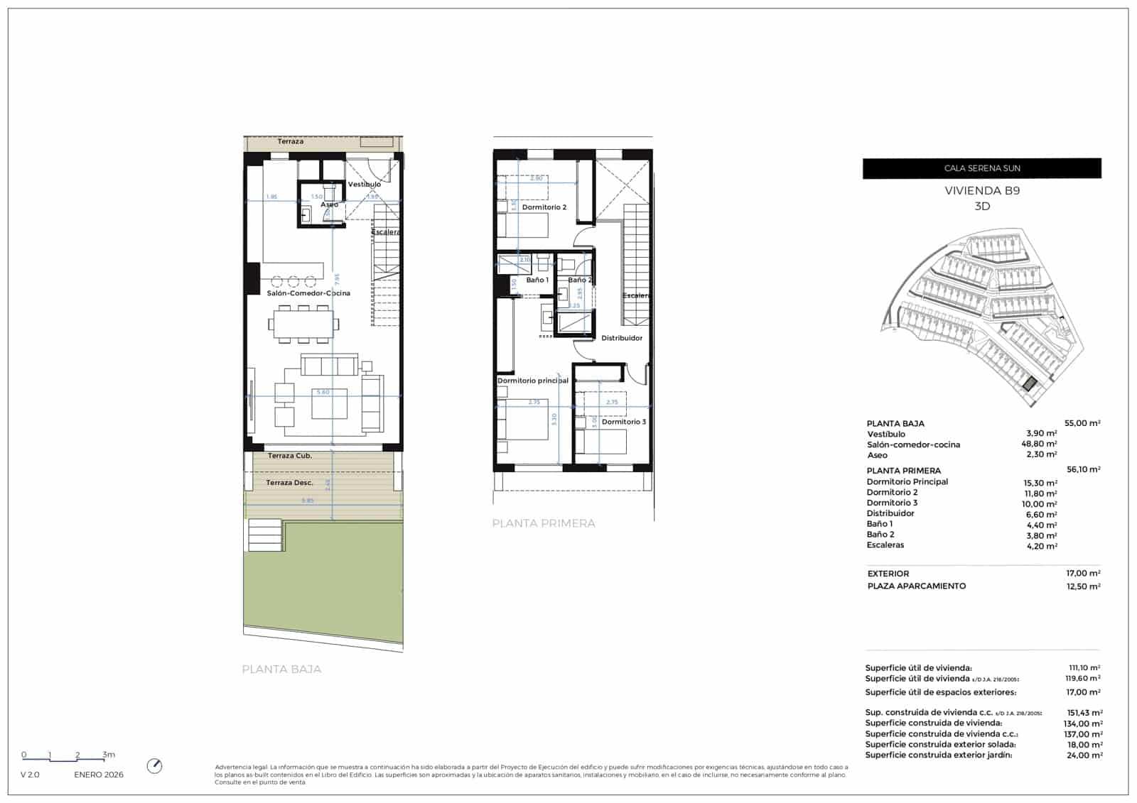 3 sovrum Radhus till salu i La Cala de Mijas med pool garage - 681 000 € (Ref: 9956484)