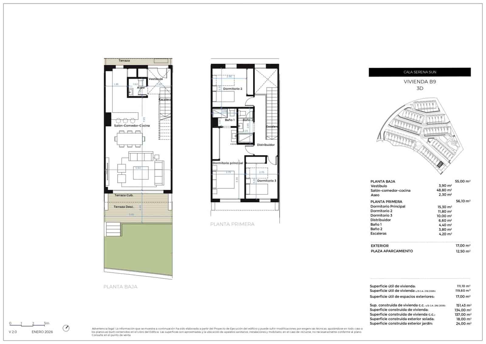 3 bedroom Townhouse for sale in La Cala de Mijas with pool garage - € 681,000 (Ref: 9956484)