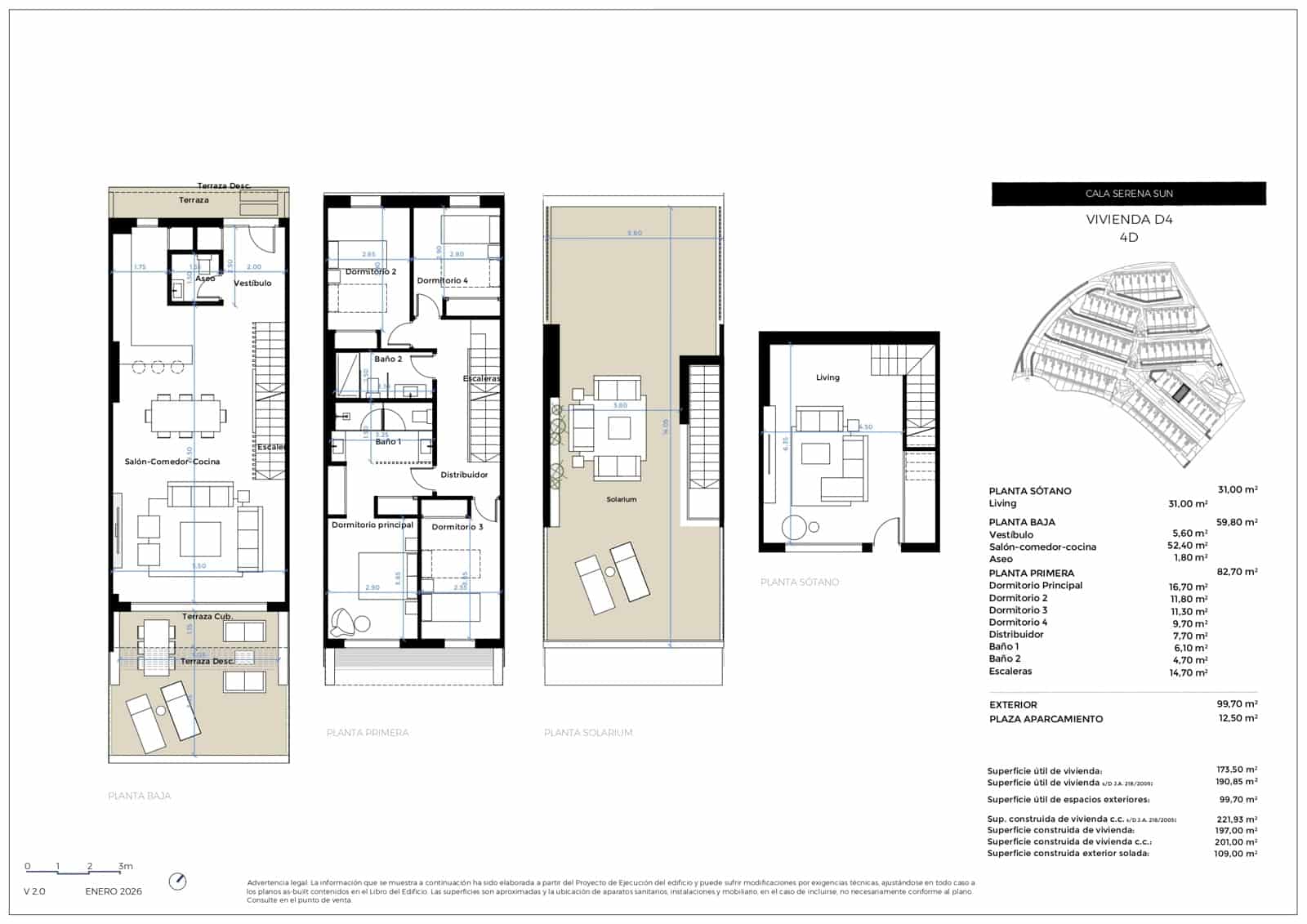 4 slaapkamer Rijtjeshuis te koop in La Cala de Mijas met zwembad garage - € 773.000 (Ref: 9956485)