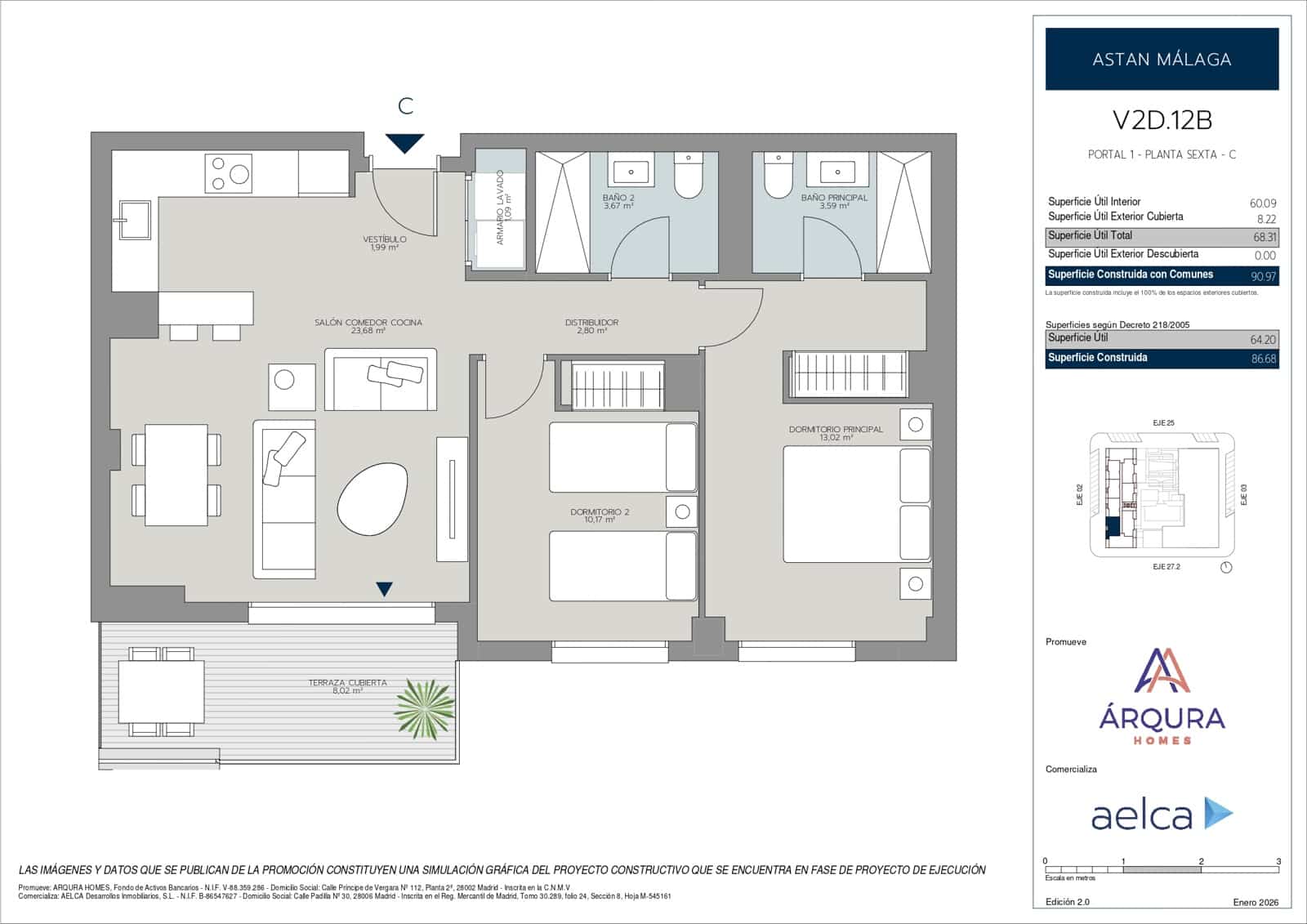 2 quarto Apartamento para venda em Malaga cidade com piscina garagem - 353 000 € (Ref: 9958750)