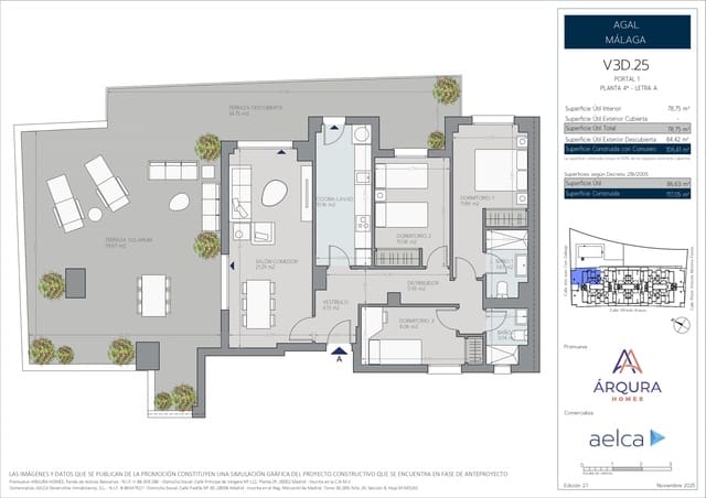 3 slaapkamer Penthouse te koop in Vélez-Málaga met zwembad garage - € 361.000 (Ref: 9958756)