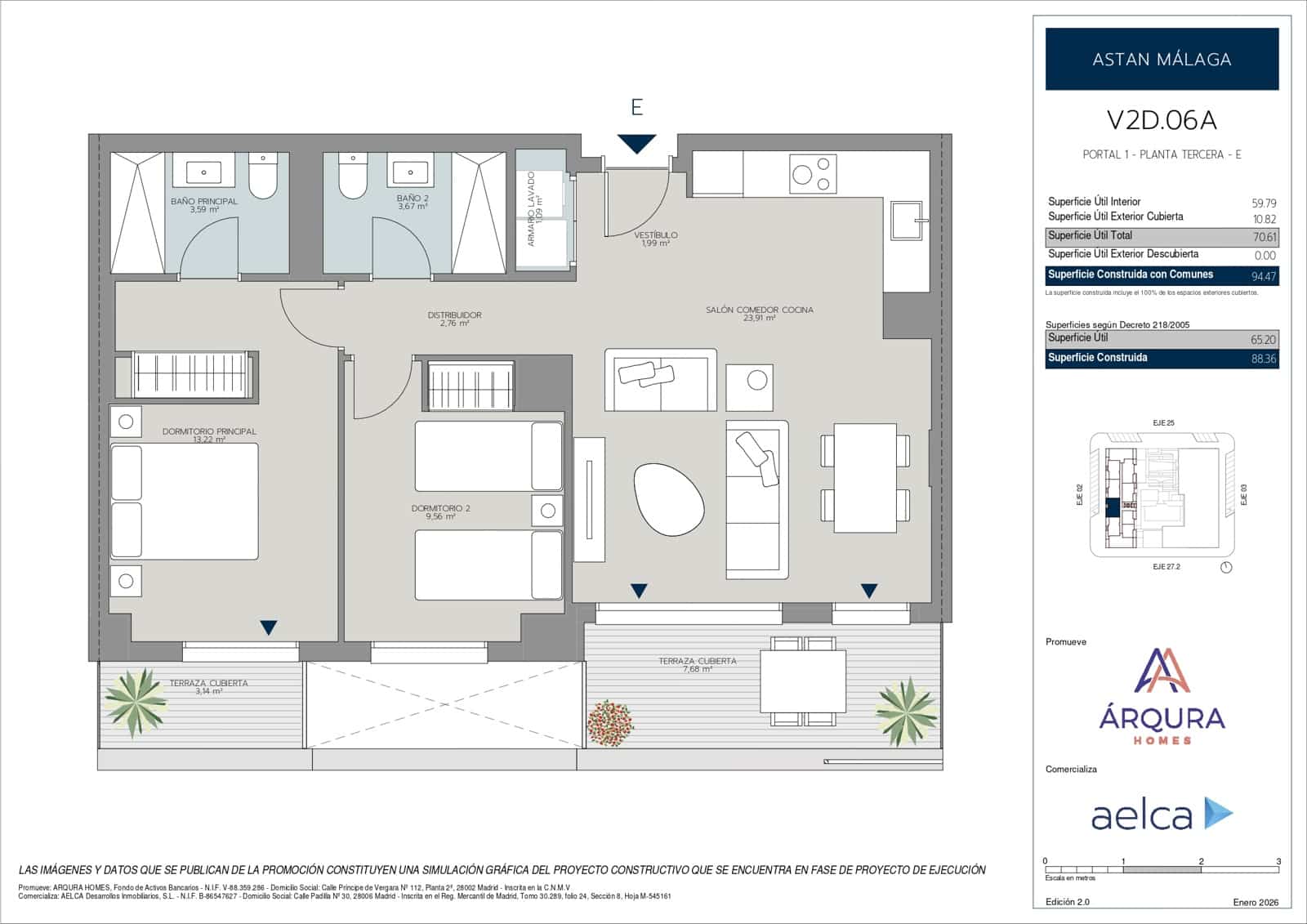 2 camera da letto Appartamento in vendita in Malaga citta con piscina garage - 355.000 € (Rif: 9960987)