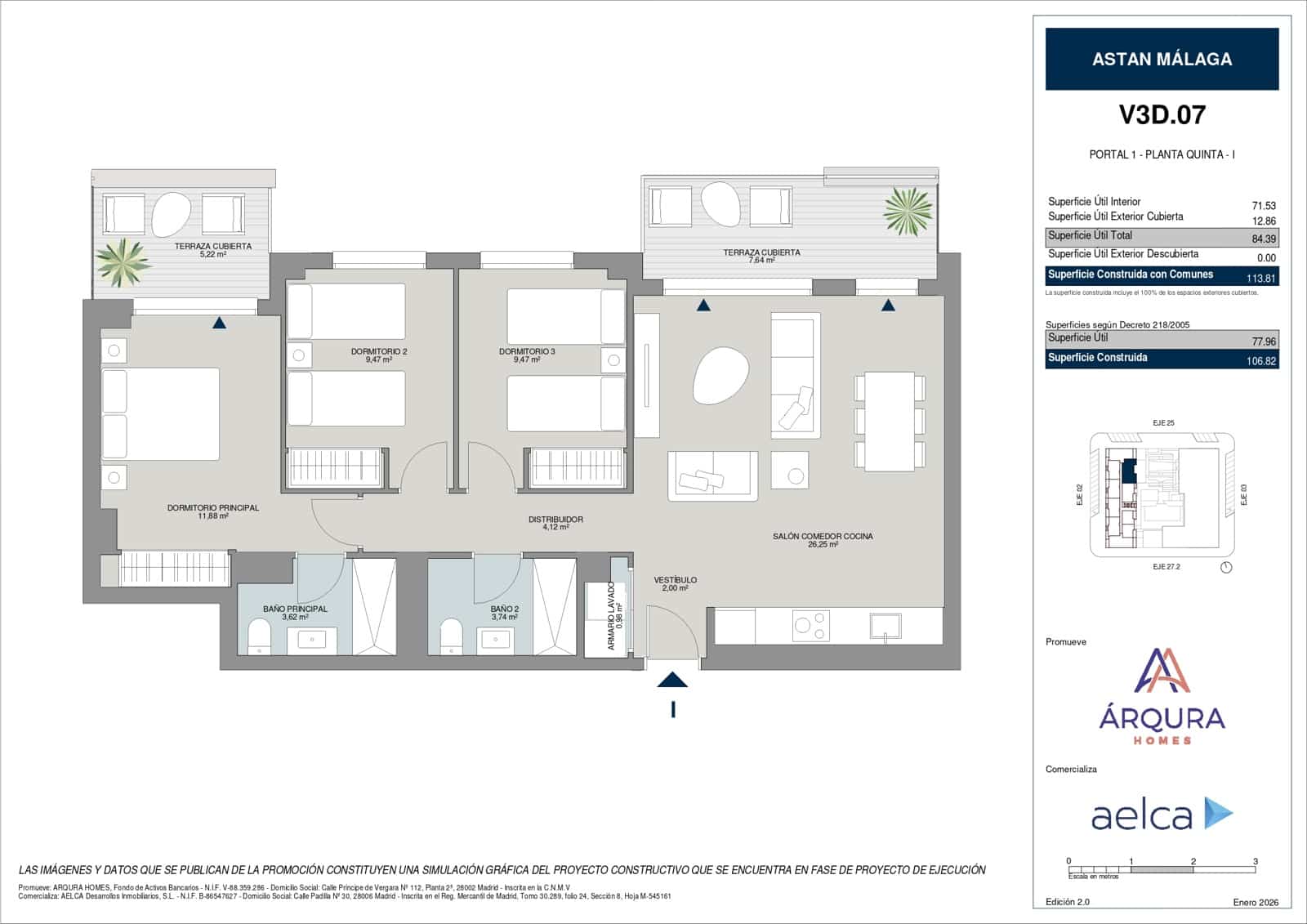 3 soverom Leilighet til salgs i Malaga by med svømmebasseng garasje - € 388 000 (Ref: 9960988)