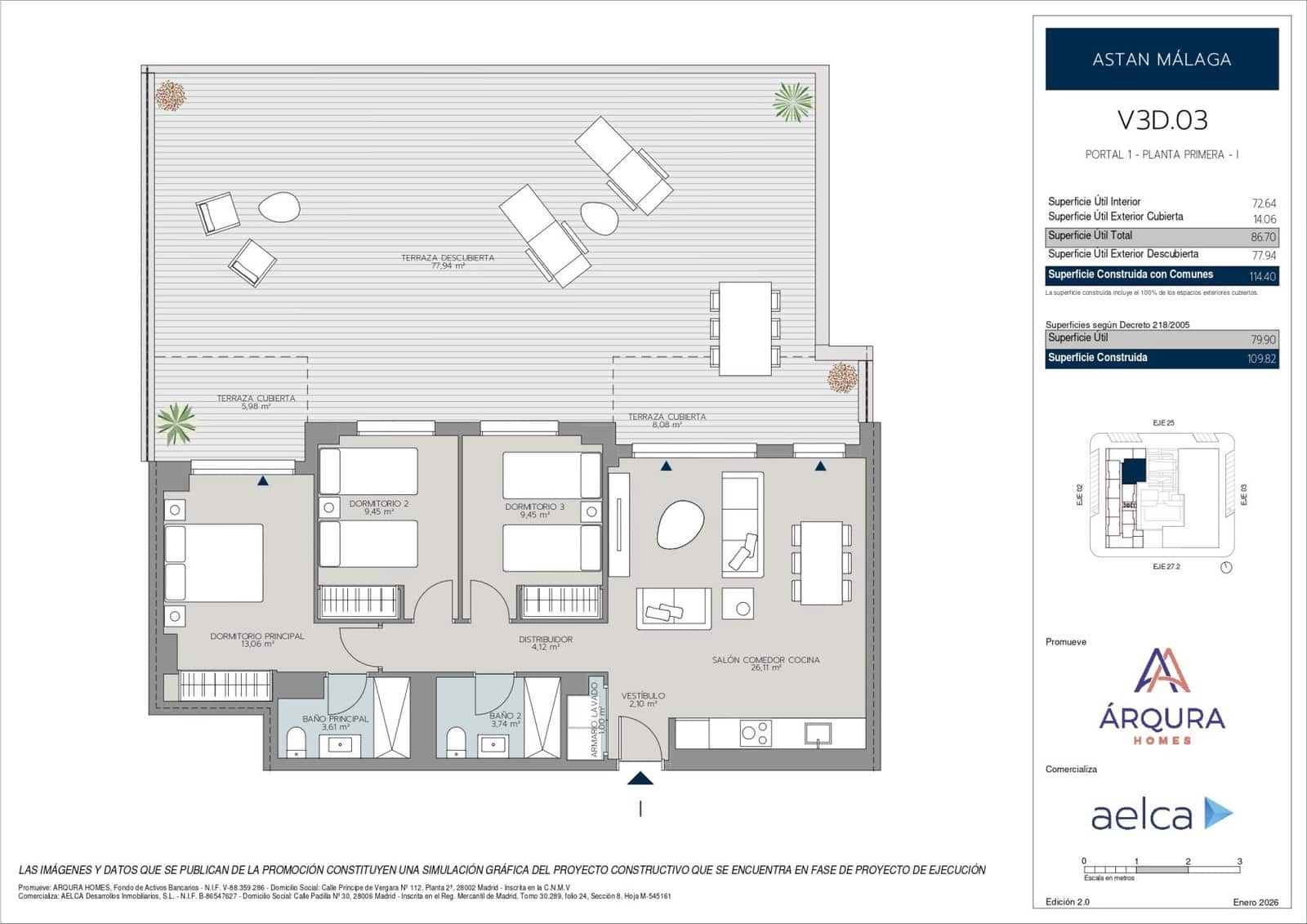 3 bedroom Apartment for sale in Malaga city with pool garage - € 430,000 (Ref: 9960990)