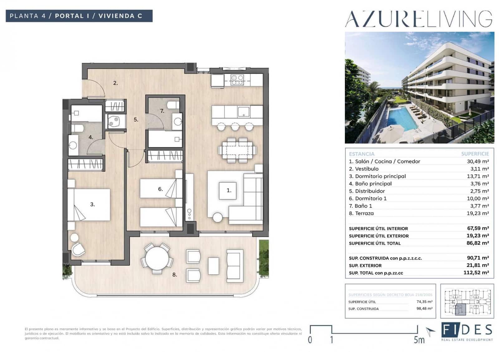 2 makuuhuone Huoneisto myytävänä paikassa Torre del Mar mukana uima-altaan 
autotalli - 450 500 € (Ref: 9981402)