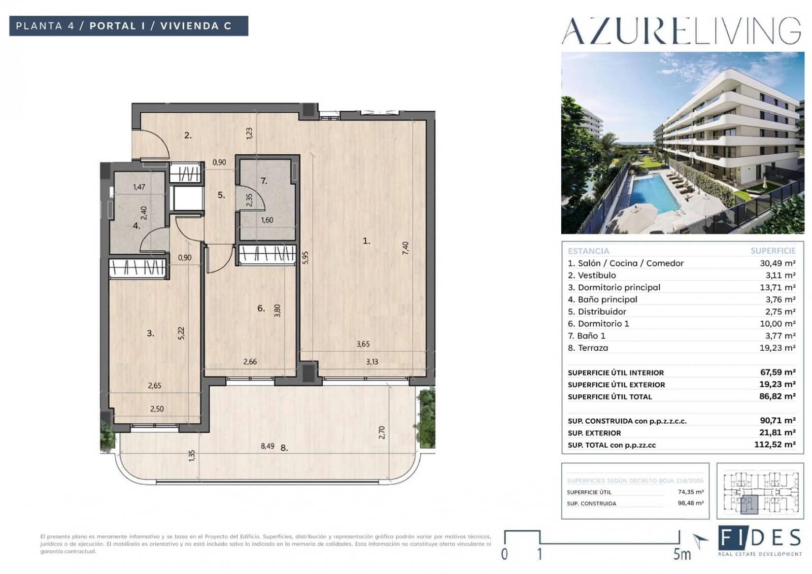 2 makuuhuone Huoneisto myytävänä paikassa Torre del Mar mukana uima-altaan 
autotalli - 450 500 € (Ref: 9981402)