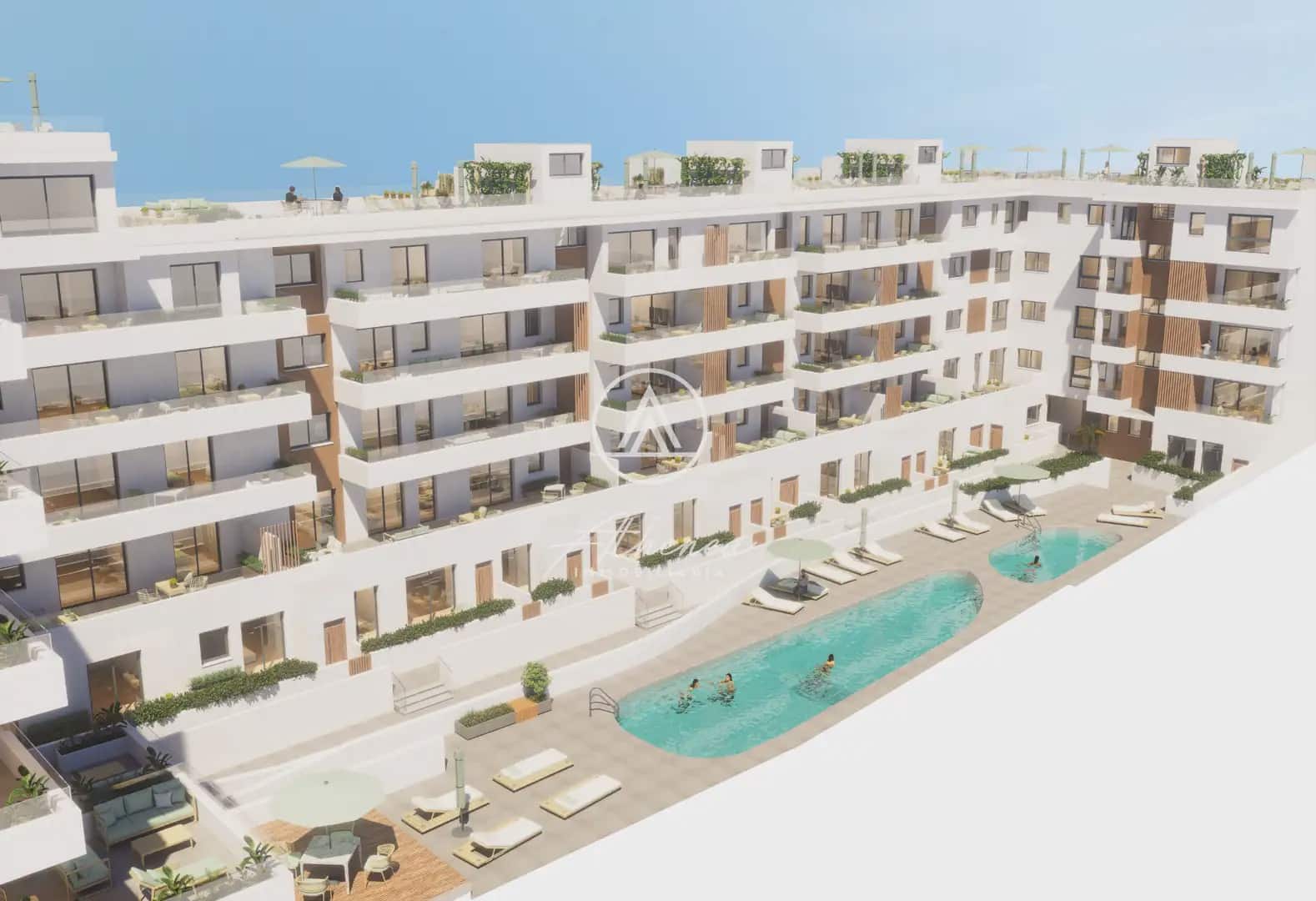 2 bedroom Flat for sale in Roquetas de Mar with pool - € 175,000 (Ref: 9938636)