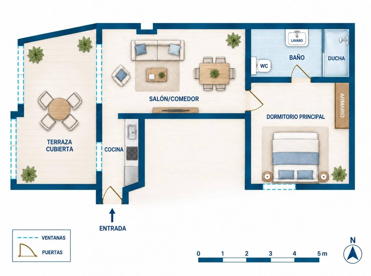 2 slaapkamer Penthouse te koop in Madrid stad - € 344.000 (Ref: 10059301)