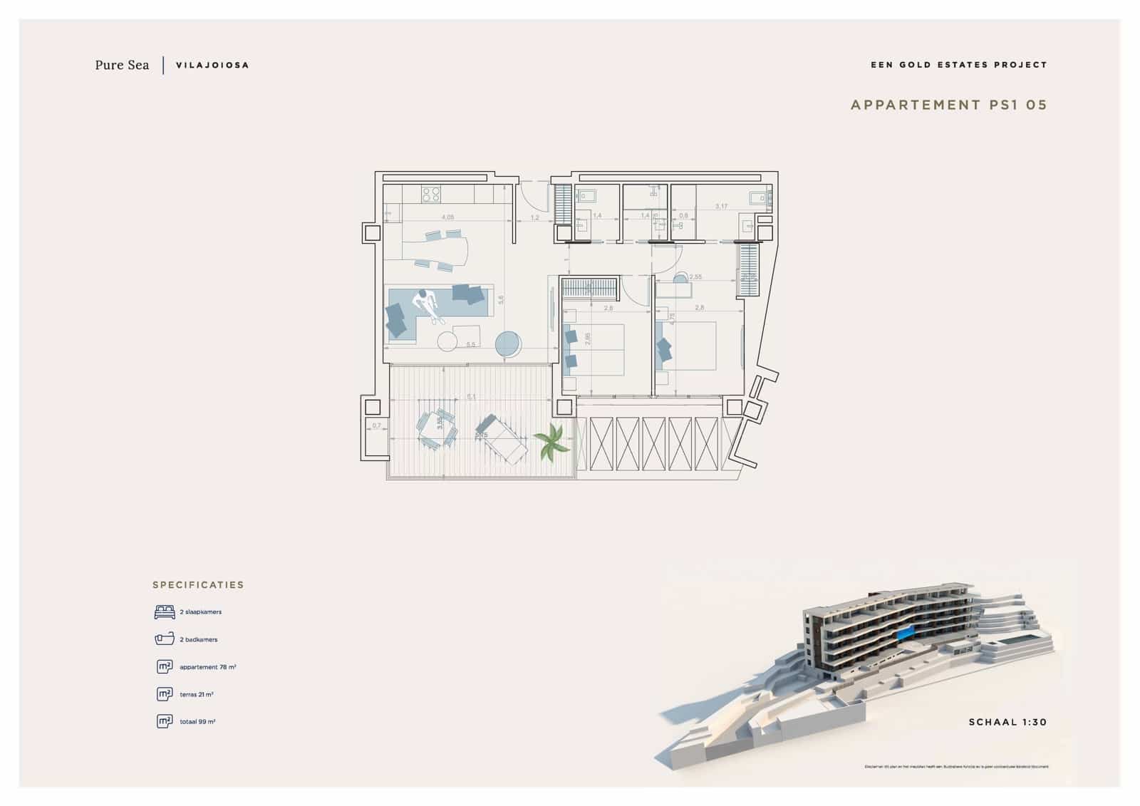 2 soverom Leilighet til salgs i La Villajoyosa / Vila Joiosa med svømmebasseng garasje - € 649 000 (Ref: 9964194)