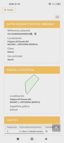 Terre non Aménagée à vendre à Oria - 16 900 € (Ref: 10007662)
