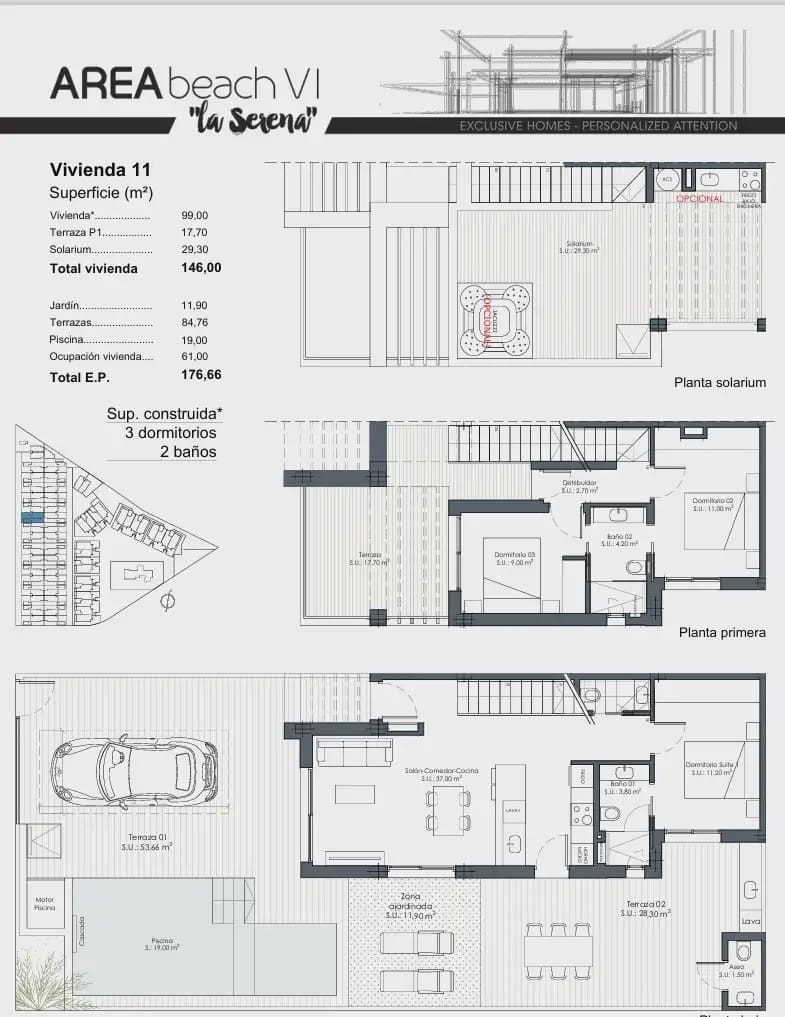 3 slaapkamer Halfvrijstaande villa te koop in Los Alcazares met zwembad garage - € 439.000 (Ref: 10009430)