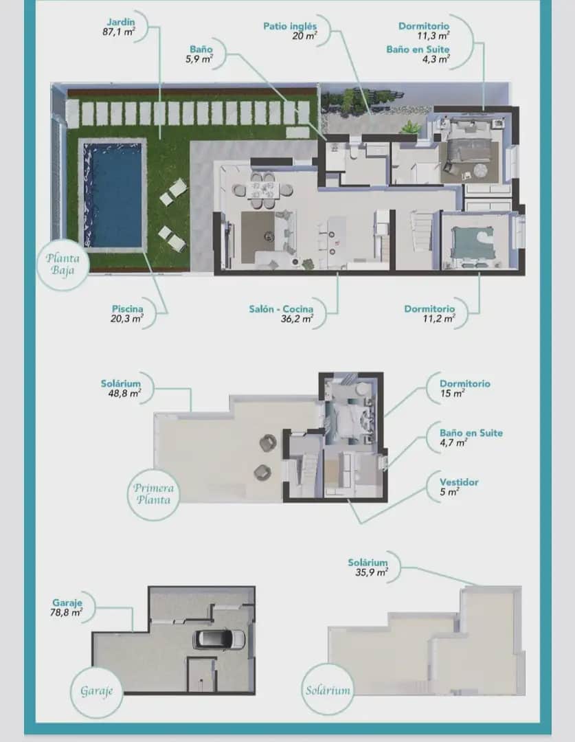 3 sovrum Villa till salu i Los Alcazares med pool garage - 467 000 € (Ref: 10009457)