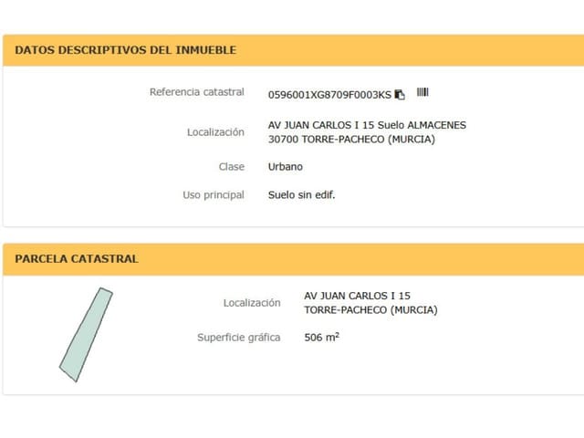 Terreno Non Edificato in vendita in Torre-Pacheco - 88.000 € (Rif: 10032246)