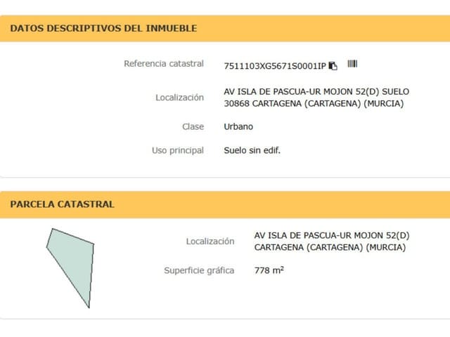 Undeveloped Land for sale in Isla Plana, Cartagena - € 146,000 (Ref: 10032247)